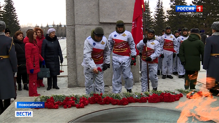 В Новосибирске встретили участников лыжного перехода в честь 75-летия Победы