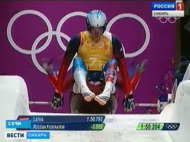 Красноярская двойка саночников, упустившая олимпийские медали в индивидуальном зачёте, наверстала своё в эстафете