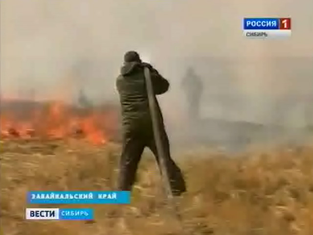 На тушении лесных пожаров в Забайкальском крае задействовано около тысячи человек