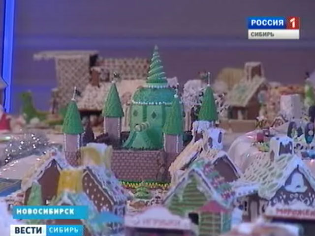На новосибирской выставке открыли городок, сделанный из сладостей