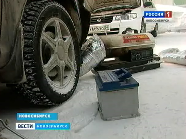 Мороз остановил движение автобусов и автомобилей в Новосибирске