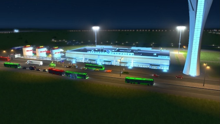 В симуляторе Cities:Skylines игрок построил новосибирский аэропорт