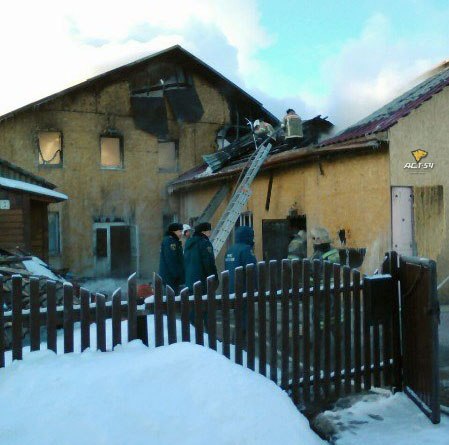 В Новосибирской области сгорел молельный дом баптистов