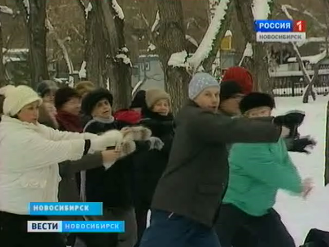 В Новосибирске снова начали делать гимнастику на свежем воздухе