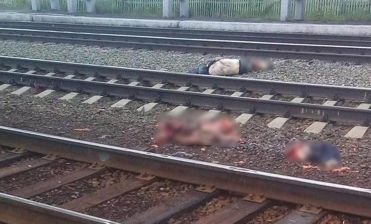 Тела погибших под колёсами поезда в Чике