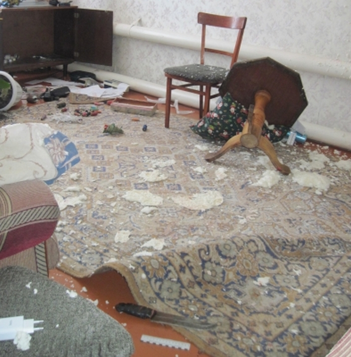 Обстановка в квартире после убийства