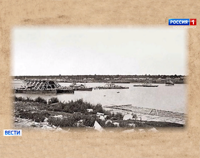 Строительство моста через Обь