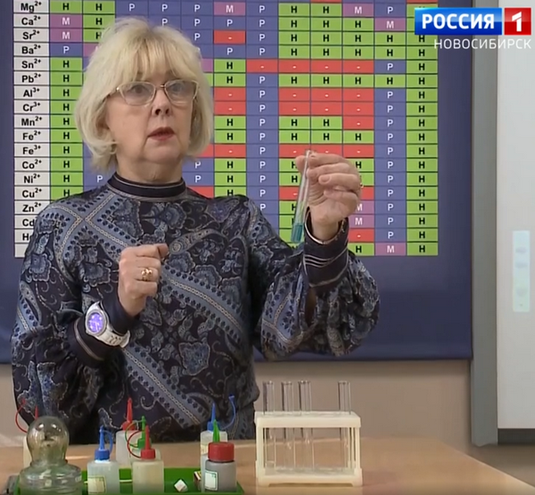 Учитель химии ведет урок