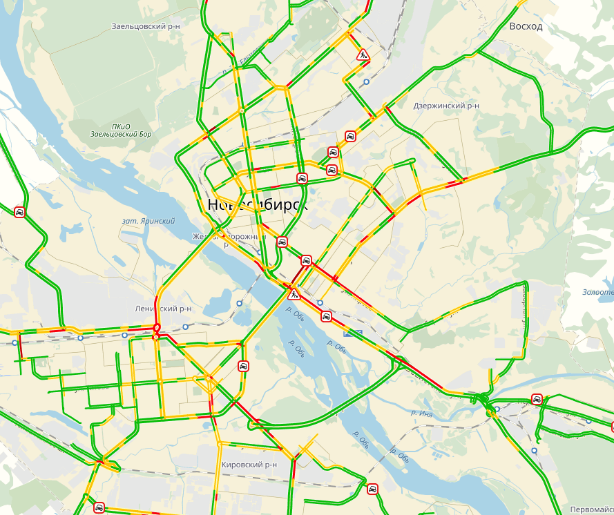 Пробки новосибирск левый берег