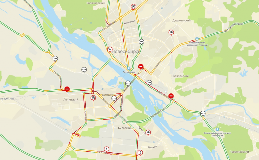 Карта аварий новосибирск