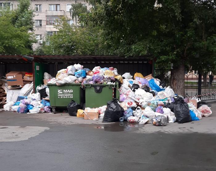 На перебои в вывозе мусора пожаловались жители Новосибирска