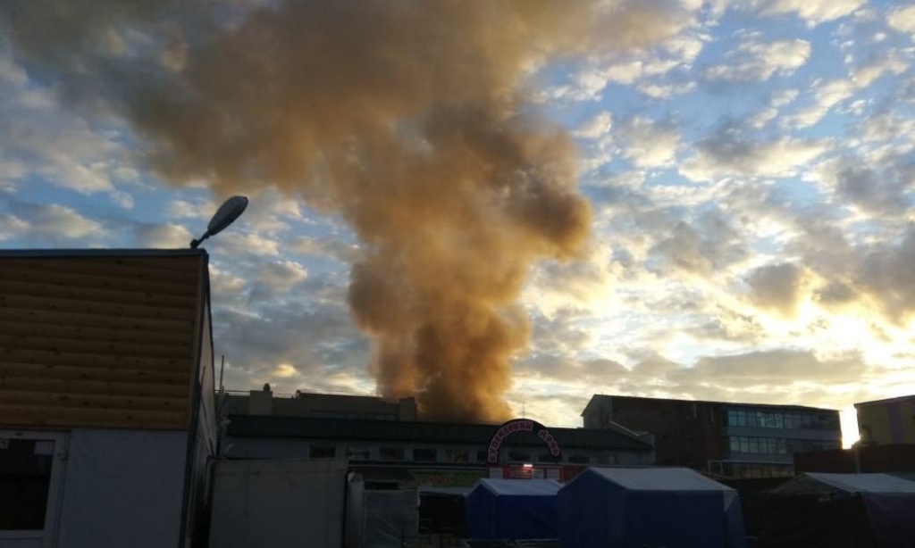 Пожар на Центральном рынке 