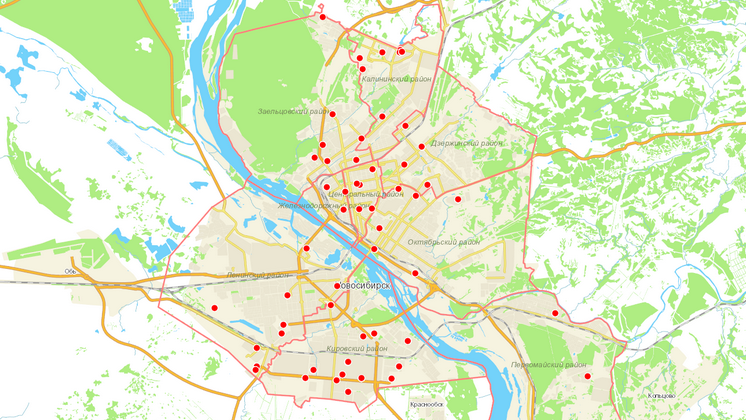 Карта города спутник новосибирск
