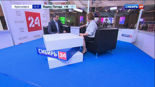 В Новосибирске помощник губернатора Марина Ананич дала интервью каналу «Сибирь 24» на «Технопроме-2022»