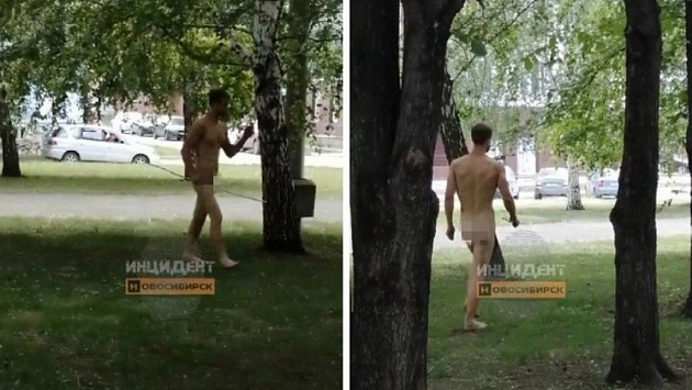Голый мужчина бегал в парке на Левом берегу Новосибирска