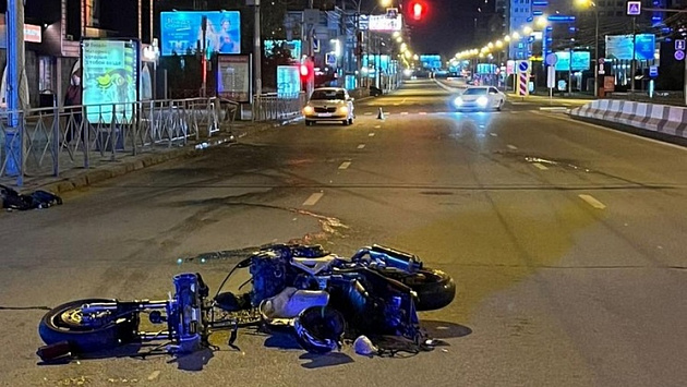 Водитель сбил мотоциклиста на Красном проспекте в Новосибирске