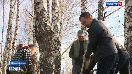 Мэр Новосибирска принял участие в общегородском субботнике