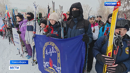 Новосибирские поисковики прошли лыжный марш-бросок в честь воинов-сибиряков