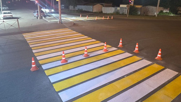 В Новосибирске начали тестировать износостойкую дорожную разметку