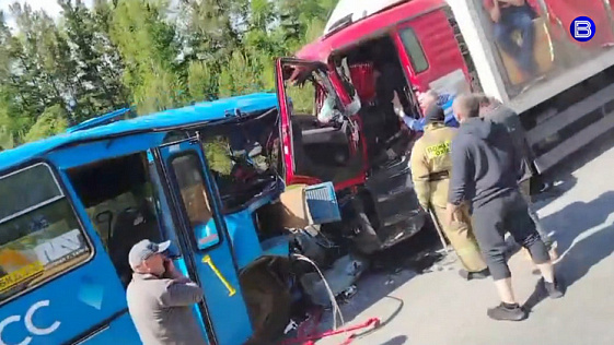 Пять человек пострадали в массовой аварии с автобусом под Новосибирском