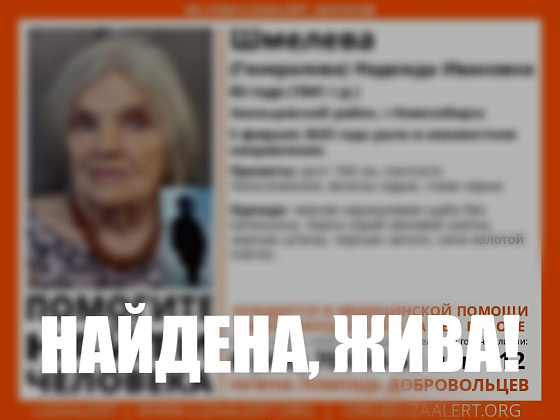 В Новосибирске завершились поиски пропавшей 83-летней женщины в каракулевой шубе