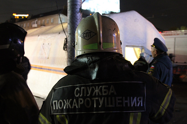В городе Обь Новосибирской области произошел пожар в общежитии
