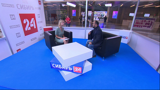 В Новосибирске Рамазан Ибрагимов дал интервью новому каналу «Сибирь 24» на «Технопроме-2022»
