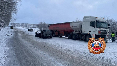 Под Новосибирском водитель потерял управление и погиб в лобовом ДТП с грузовиком