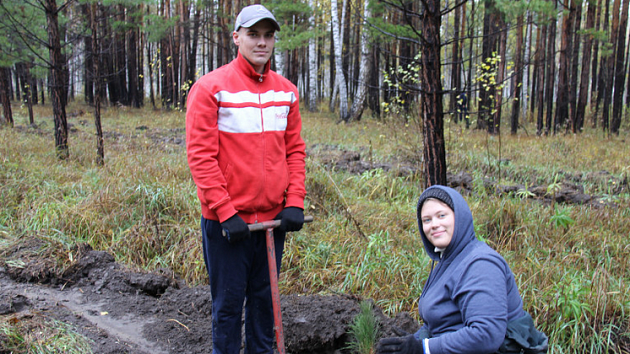 Молодёжь и студенты Новосибирска высадили четыре тысячи сосен 