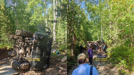 В Горном Алтае перевернулся грузовик с новосибирскими туристами