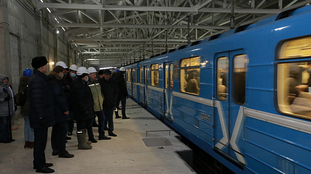 В Новосибирске готовность станции метро «Спортивная» составила 65%