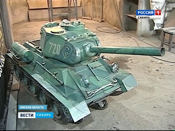 Мангал в виде танка Т-34 изготовили в одной из омских кузниц
