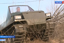 Гусеничный автомобиль Росомаха на базе жигулей собрал житель Абакана