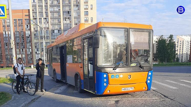 В центре Новосибирска автобус сбил женщину на пешеходном переходе