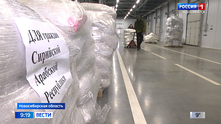 Из Новосибирской области в Сирию отправили 15 тонн гуманитарного груза