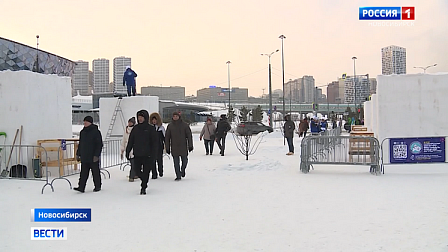 В Новосибирске открыли  конкурс-фестиваль снежных скульптур