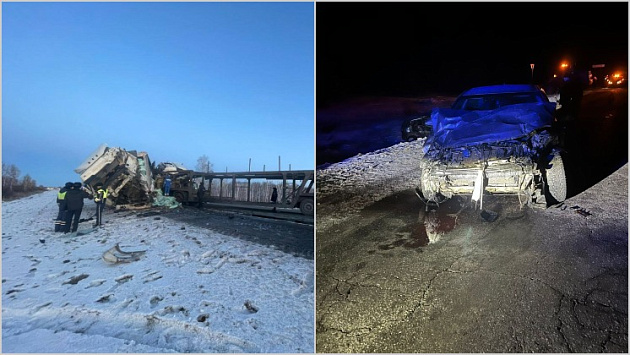 Два водителя погибли в двух авариях на трассах в Новосибирской области