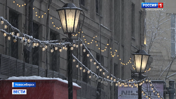 Улица Ленина вновь стала пешеходной к Новому году в Новосибирске