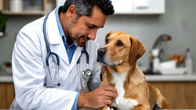 В Новосибирске ветеринары спасли собаку древнейшей породы, проглотившую игрушку