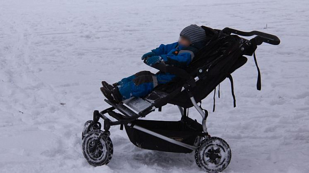 В Новосибирске на мать с двухлетним ребёнком рухнула снежная глыба