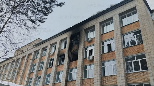 Пожар произошел в колледже информатики в новосибирском Академгородке