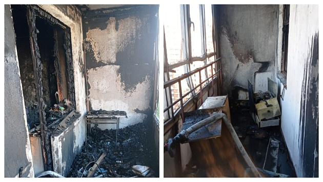В Новосибирске три квартиры пострадали при пожаре в микрорайоне «Родники»