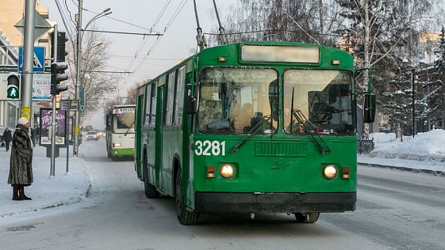 Рыбаки устроили застолье в новосибирском троллейбусе
