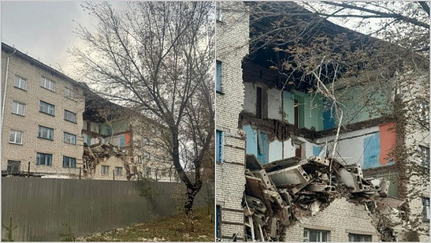 В Новосибирской области частично обрушилось общежитие сельхозтехникума