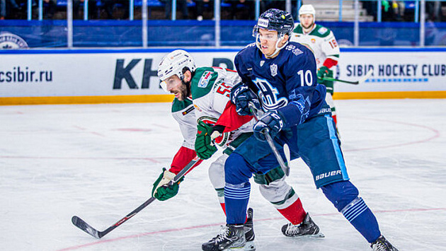 Хоккейная «Сибирь» вырвала победу у казанского «Ак Барса» на своем льду